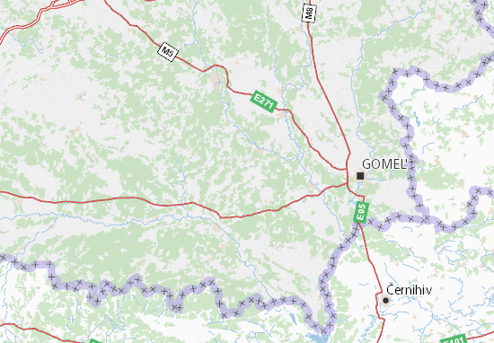 Karte Stadtplan Homielskaja vobłasć