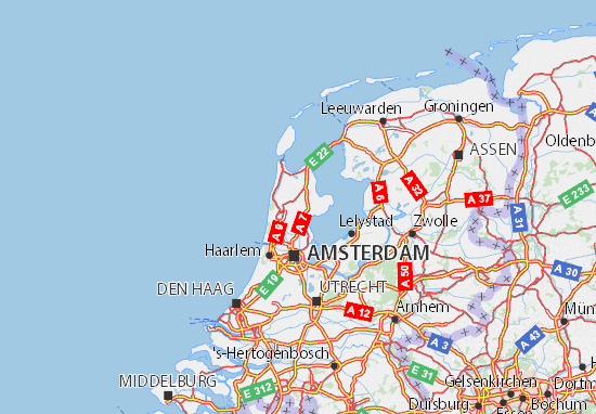Karte Stadtplan Noord-Holland