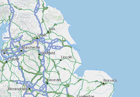 Kaart Plattegrond North East Lincolnshire