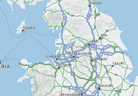 Karte Stadtplan Blackburn with Darwen