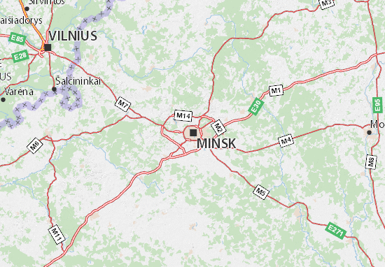 Kaart Plattegrond Horad Minsk