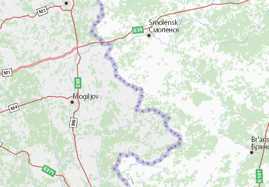 Mstsislauhski Map