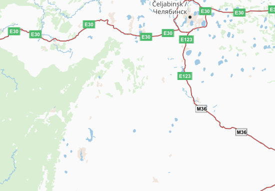 Čeljabinskaja oblast&#x27; Map