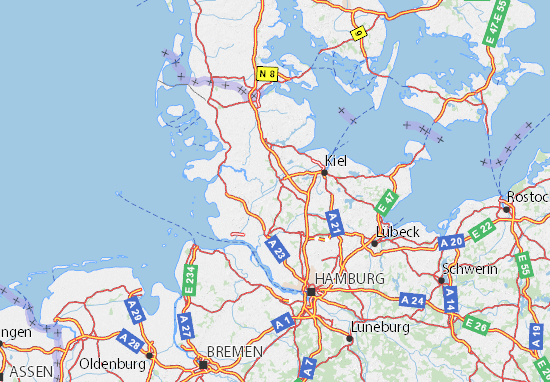 Karte Stadtplan Schleswig-Holstein