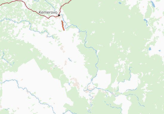 Mapa Kemerovskaja oblast&#x27;