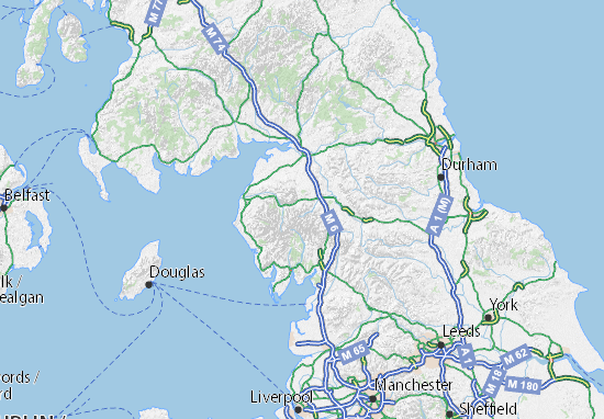 Kaart Plattegrond Cumbria