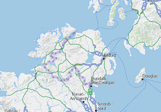 Kaart Plattegrond Northern Ireland