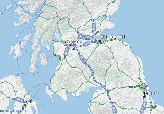 Kaart Plattegrond South Lanarkshire