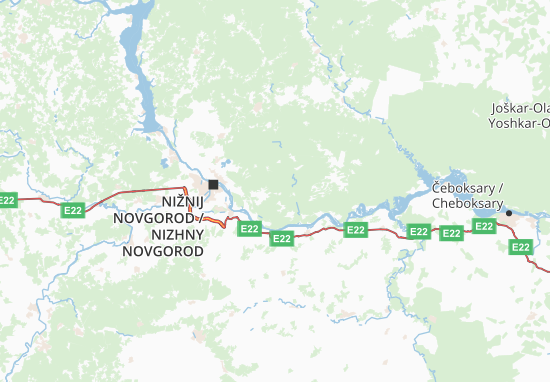 Mapa Nižegorodskaja oblast&#x27;