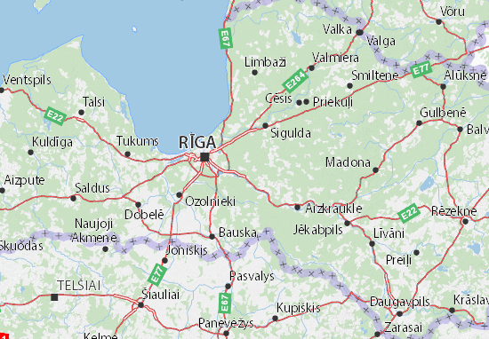 Latvija Map