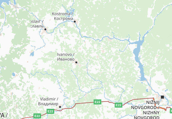Carte-Plan Ivanovskaja oblast&#x27;