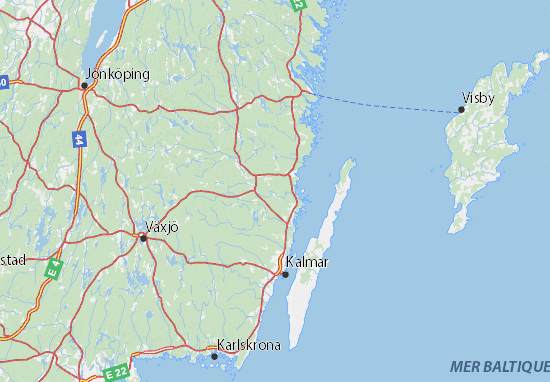 Kaart Plattegrond Kalmar län