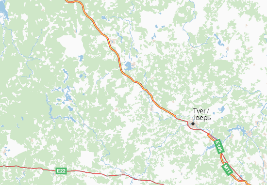 Karte Stadtplan Tverskaja oblast&#x27;
