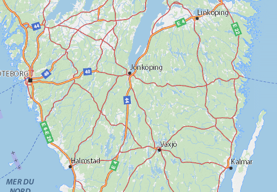 Kaart Plattegrond Jönköpings län