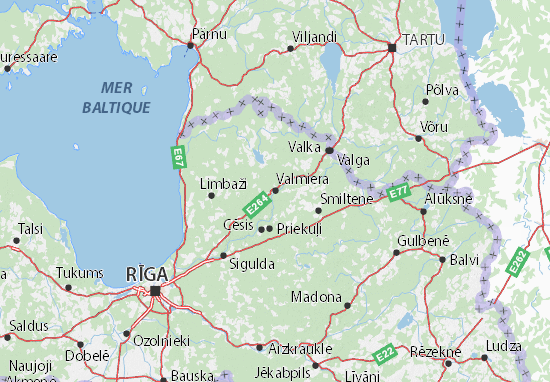 Karte Stadtplan Valmiera