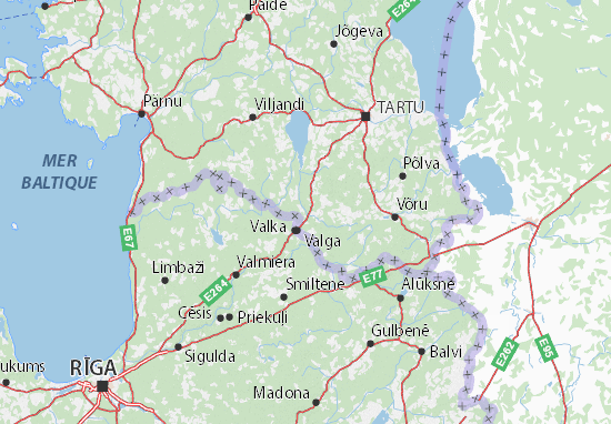 Karte Stadtplan Valgamaa