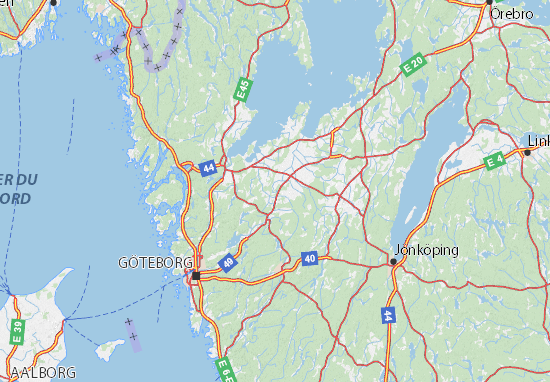 Karte Stadtplan Västra Götalands län