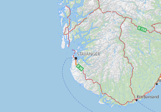 Kaart Plattegrond Rogaland