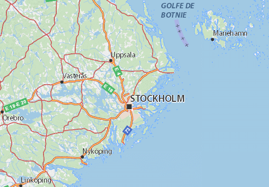Mapa Stockholms län