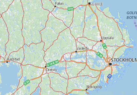 Karte Stadtplan Västmanlands län