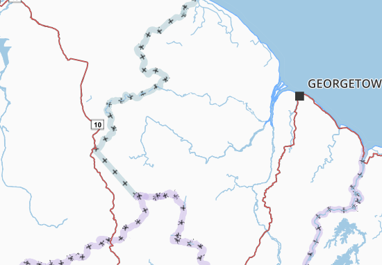 Kaart Plattegrond Cuyuni-Mazaruni