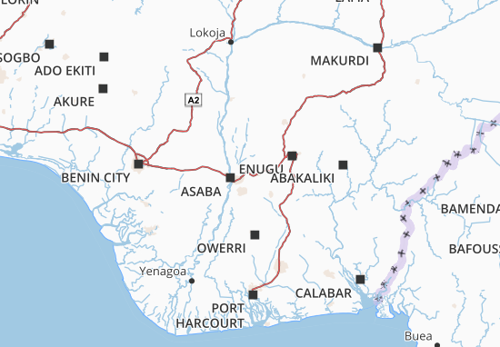 Karte Stadtplan Anambra