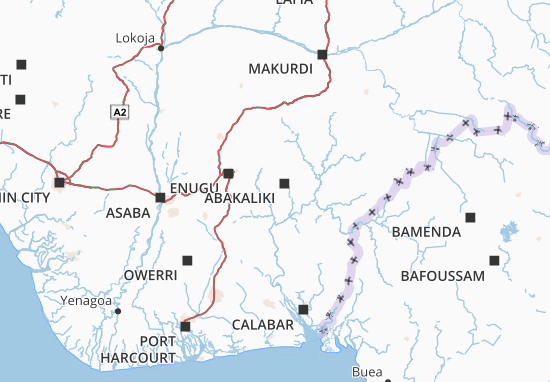 Karte Stadtplan Ebonyi