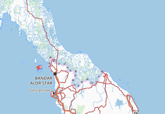 Karte Stadtplan Pattani