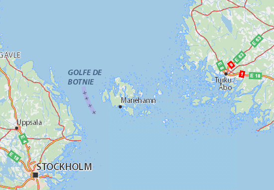 Kaart Plattegrond Landskapet Åland