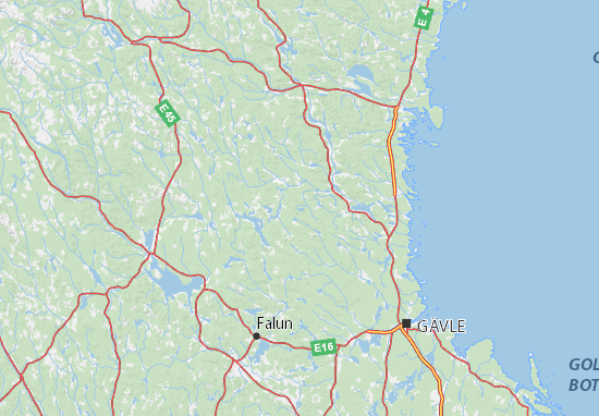 Mapa Gävleborgs län