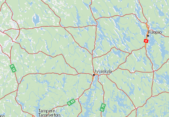 Kaart Plattegrond Keski-Suomi