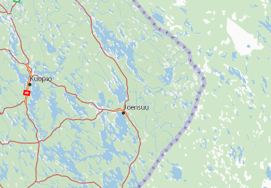 Kaart Plattegrond Pohjois-Karjala