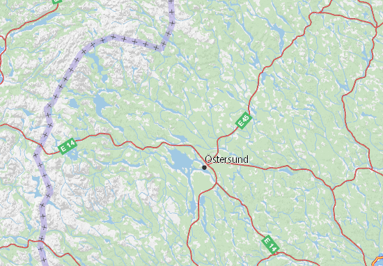 Kaart Plattegrond Jämtlands län