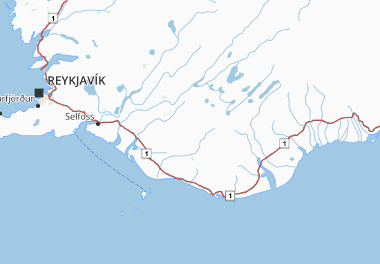 Mapa Suðurland