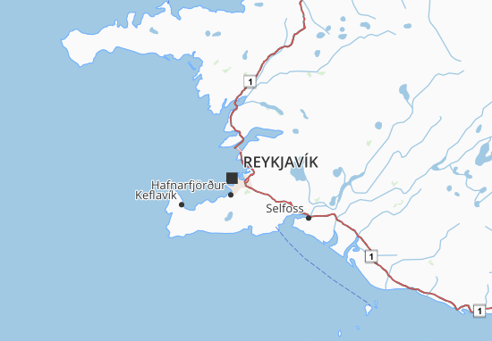 Kaart Plattegrond Höfuðborgarsvæði