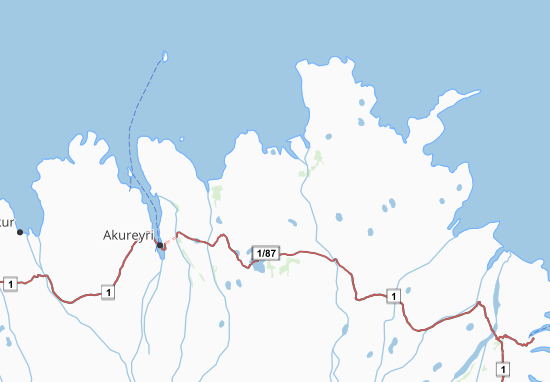 Karte Stadtplan Norðurland eystra