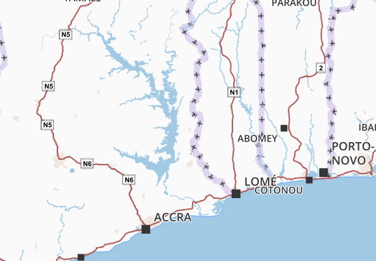Karte Stadtplan Volta