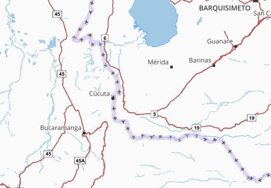 Karte Stadtplan Táchira