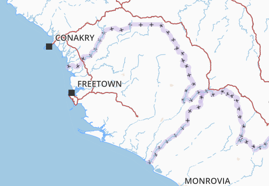 Karte Stadtplan Sierra Leone