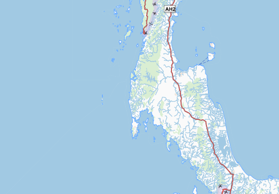 Karte Stadtplan Phang Nga