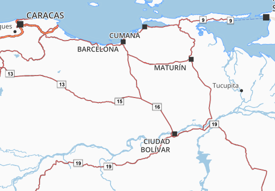 Anzoátegui Map