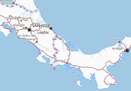 Karte Stadtplan Bocas del Toro