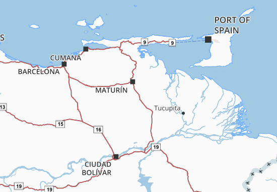 Monagas Map