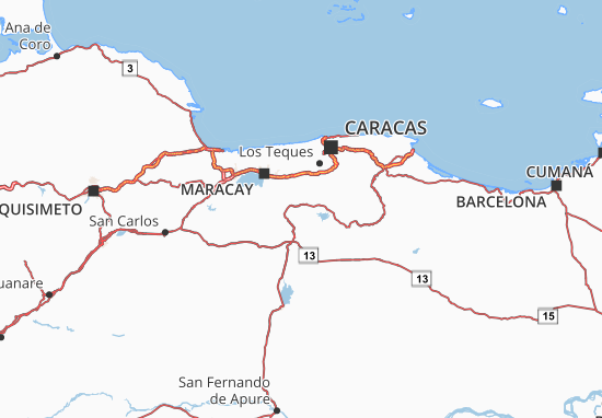 Kaart Plattegrond Aragua